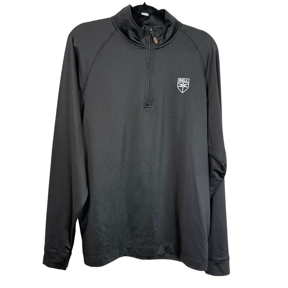 Cutter & Buck CBUK Bell Logo Quarter Zip Pullover Black Men’s Large
